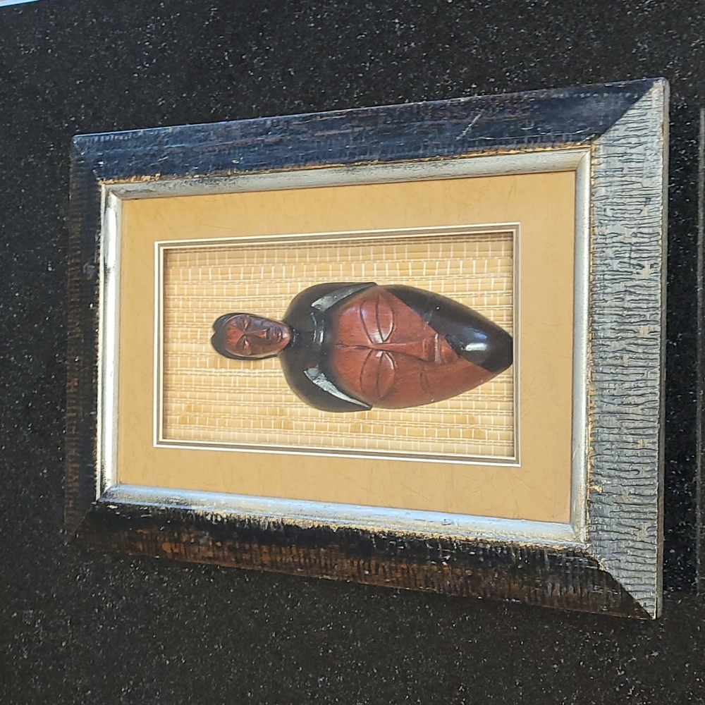 Framed Shadowbox African Mask